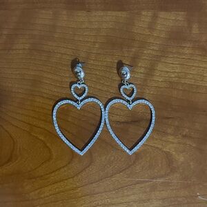 Heart statement earrings